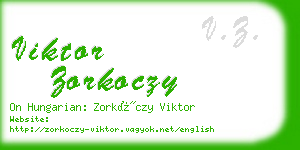 viktor zorkoczy business card